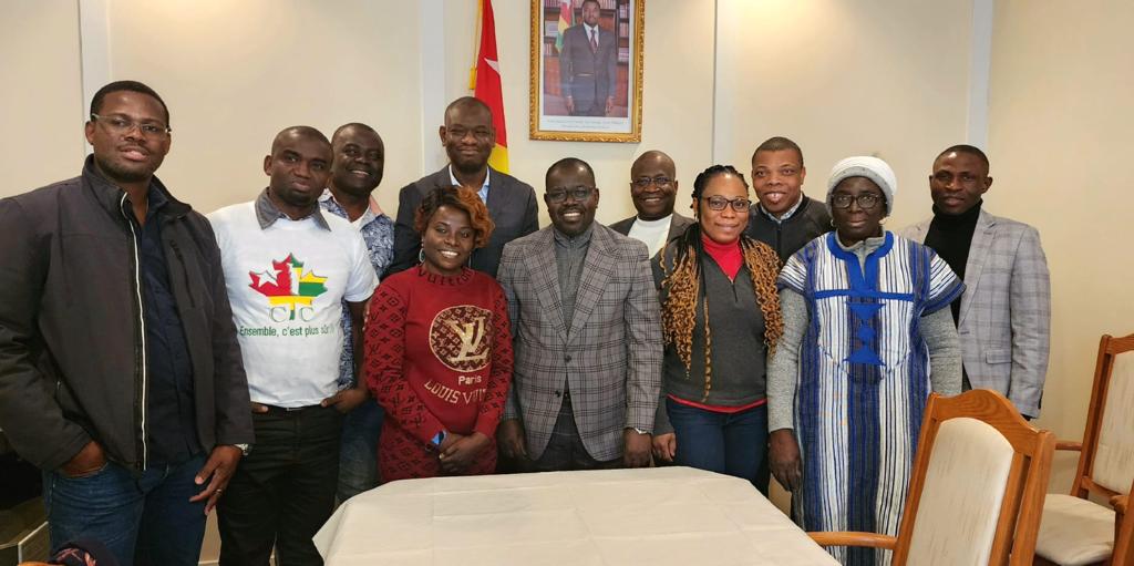 Le nouveau Bureau de la CTC reçu par le Chargé d’Affaires a.i. du Haut-Commissariat du Togo au Canada