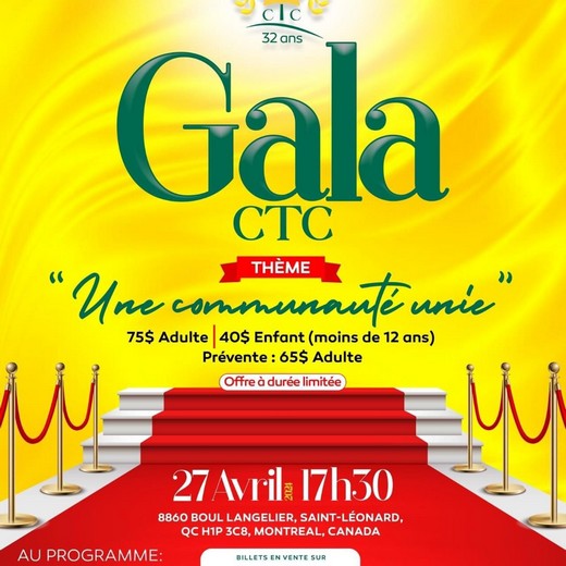 Gala CTC le 27 avril 2024